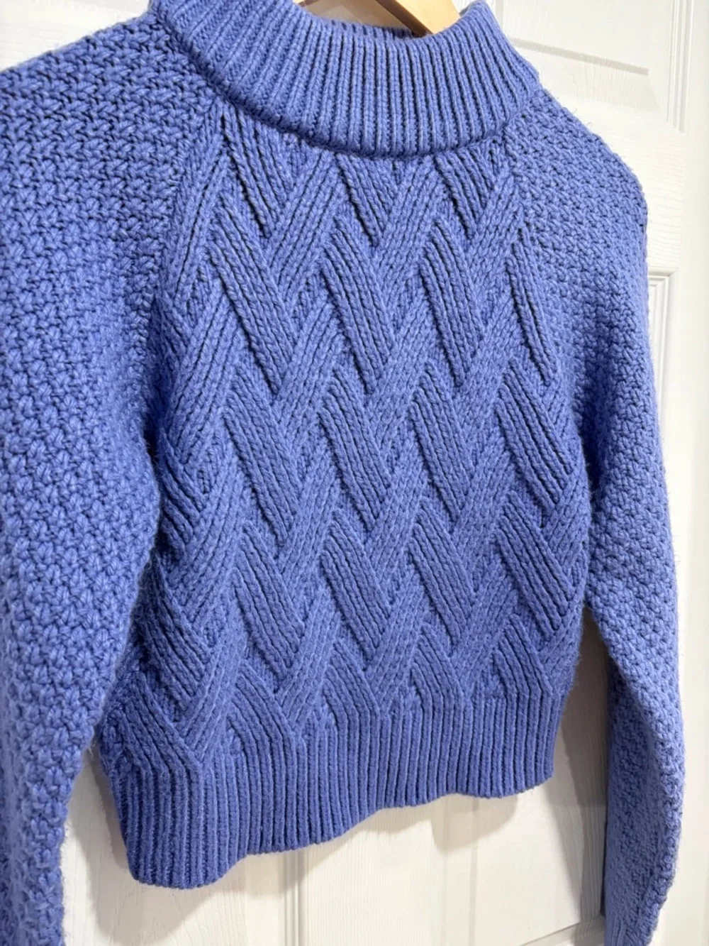 Zara Classic Long Sleeve Cable Knit Turtleneck Sweater - Picture 3 of 5
